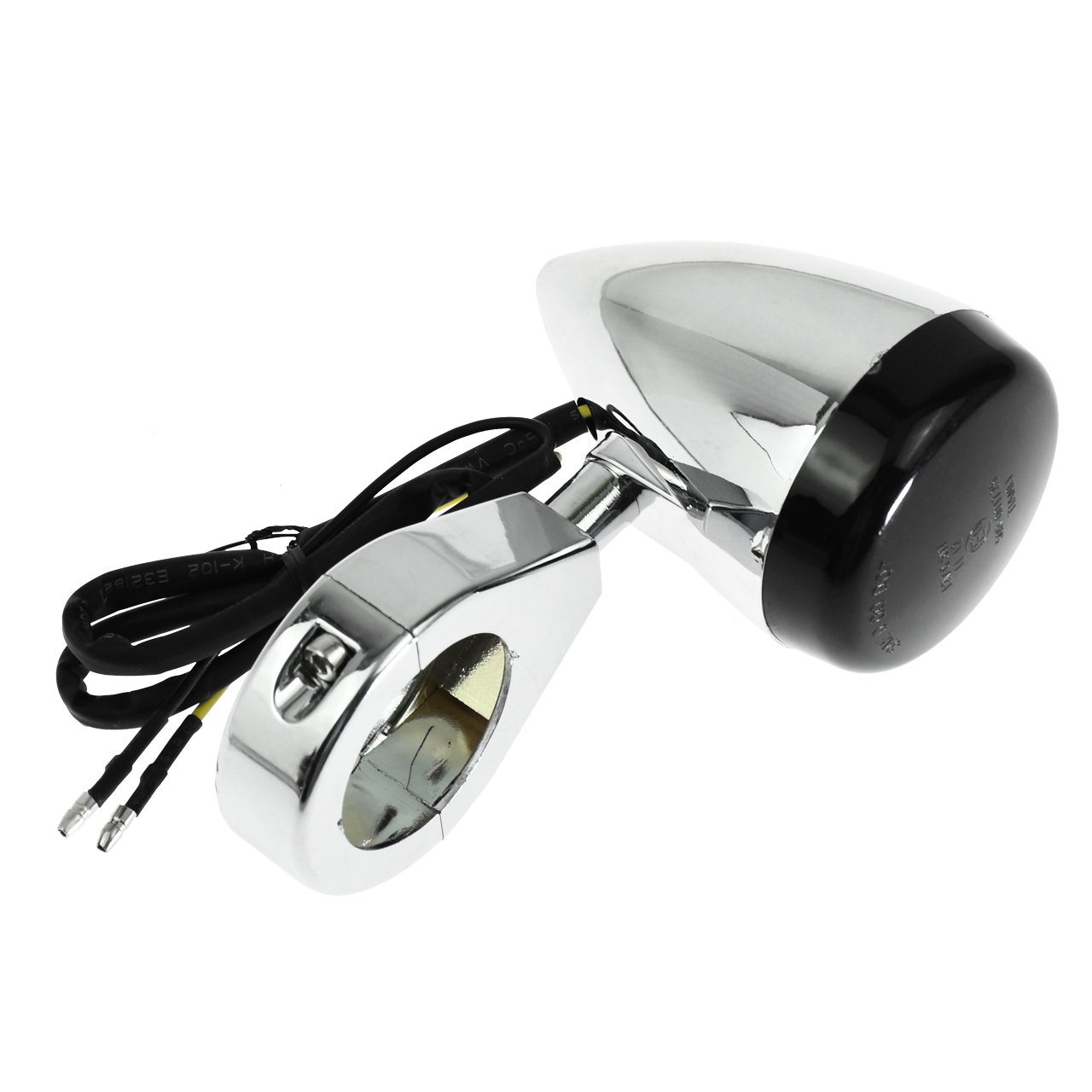 Motocykl 4 szt. 39 mm zacisk widelca przedni tylne światło LED kierunkowskazu lampa do Harley Sportster Dyna Bobber, chromowana + czarna