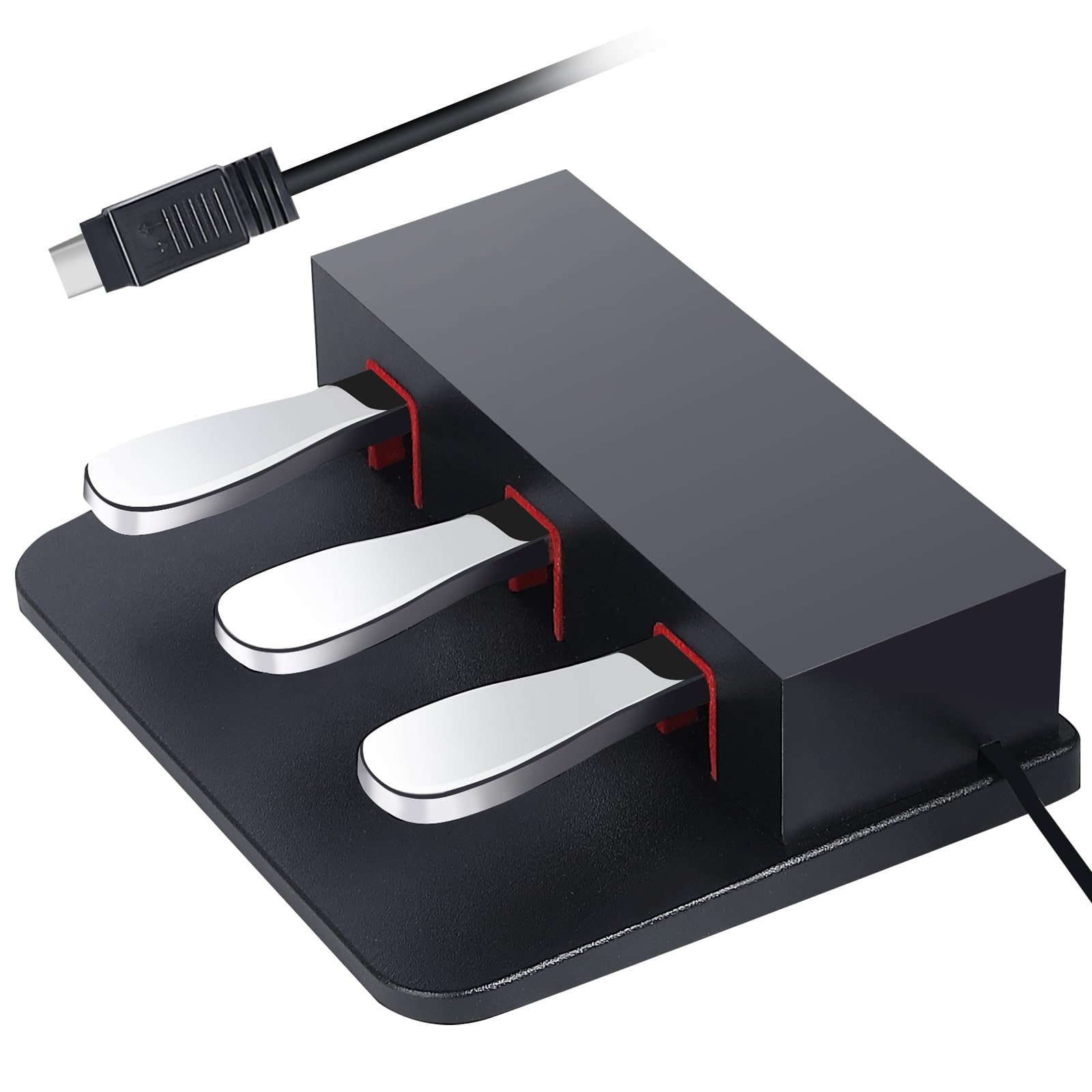 3-Pedal For Digital Keyboards Pianos,Three Foot Pedal Unit Compatible With Yamaha P223, P145 Electric Digital Pianos