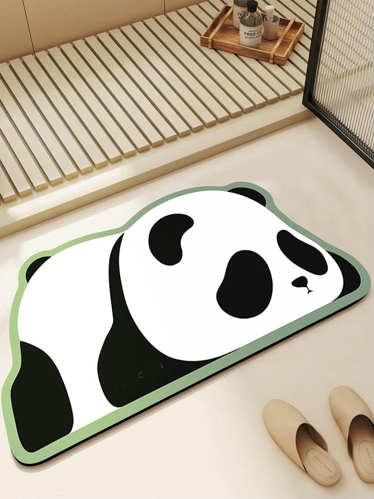 Tapis de douche panda mignon pour une salle de bain accueillante