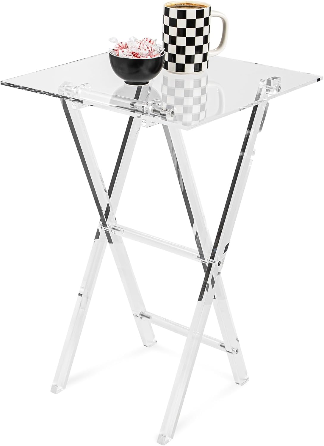 Oli and Birch USA Lucite Folding TV Tray Table No