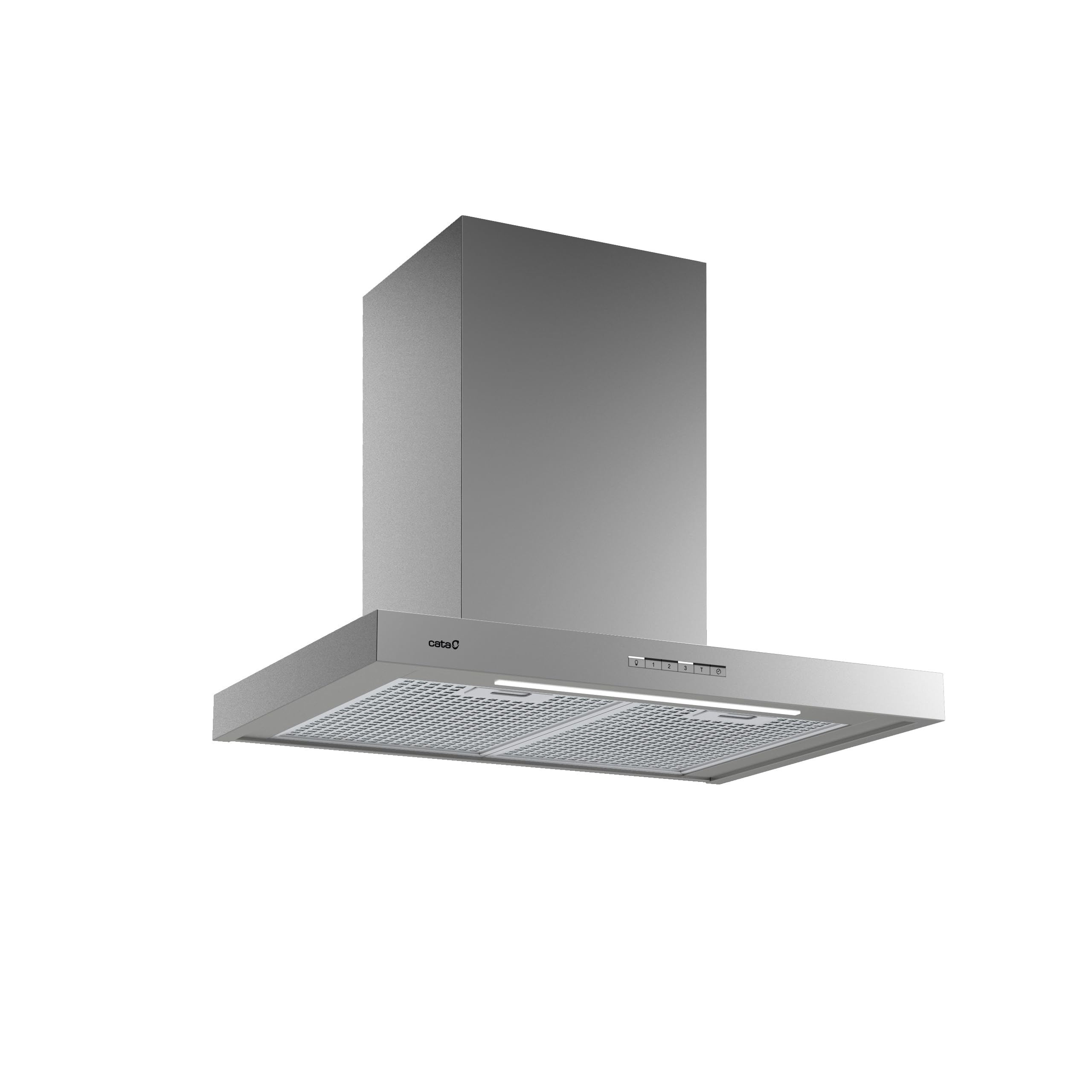 CATA Sygma 7010 X Campana Extractora Decorativa de Pared de 70 cm, 802 m³/h, 4 Velocidades 3+1 Turbo, Control Electrónico, Tira LED Regulable, Clase A, Acero Inoxidable
