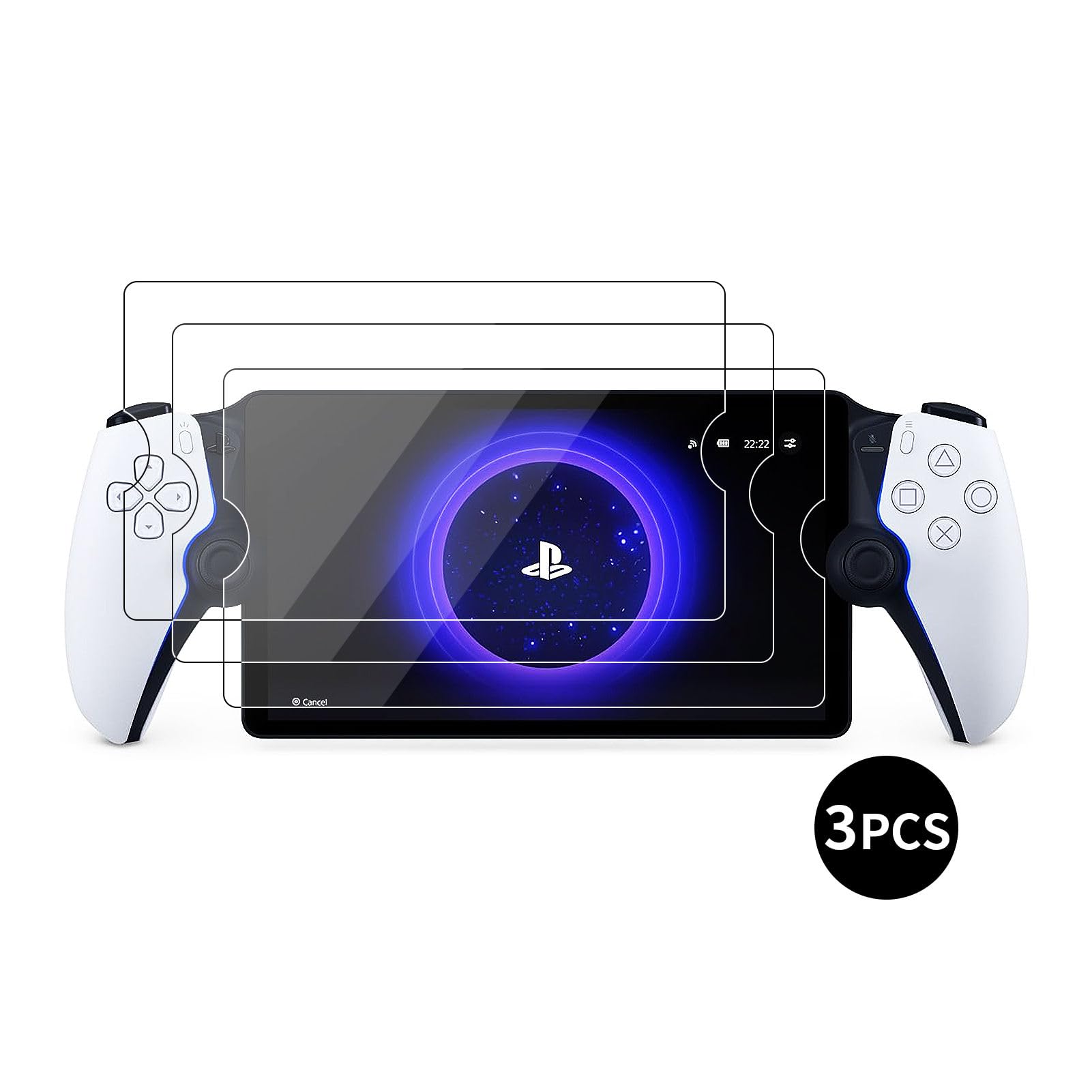 3 pellicole protettive compatibili con il portale PS5, pellicola protettiva in vetro temperato con durezza 9H, per il portale PS5