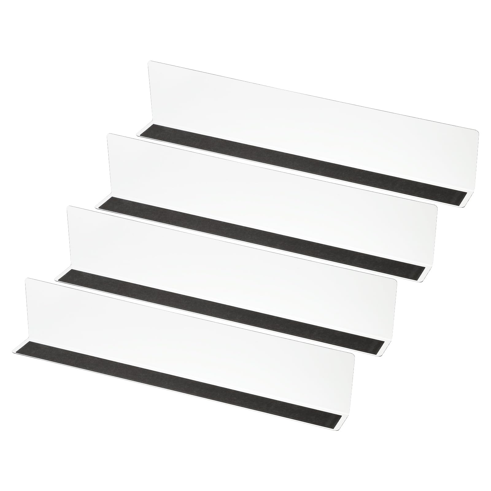 PATIKIL 4 Pack Shelf Dividers for Closet Organization 15.8x1.6x3.2 Acrylic Magnetic Closets Separator Kitchen Cabinet Shelves Under Bed Blocker for Bedroom Kitchen Office Clear