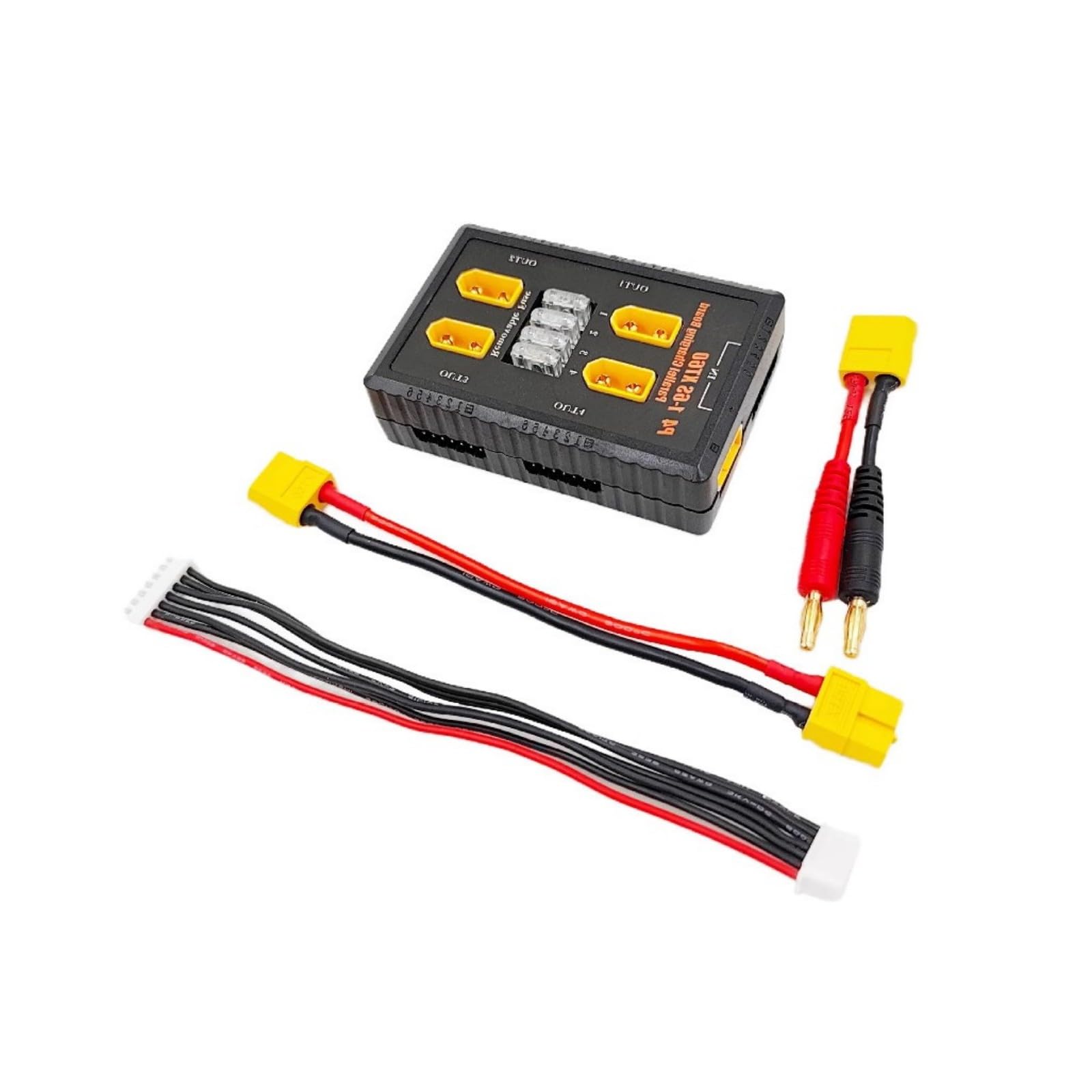 1-6S Plug Parallel Charging Board 20A Input 4 Channel Output for Remote Drones Battery Management