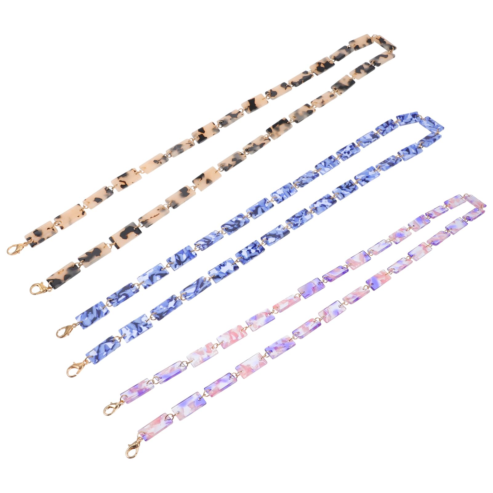 GALPADA 6stücke Acryl Brillenkette Blau Und Leopard-design Multifunktionale Lanyards Für Brillen Und Masken Langlebig Und Stilvoll Perfektes Zubehör Für Damen Und Herren