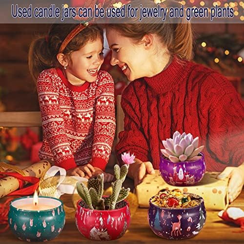 BEYAOBN Christmas Scented Candles Gift Set, 9 Pack Natural Soy Wax Upgraded Candle, Portable Tin Gift Aromatherapy Set for Christmas, Birthday, Valentine's Day, Bath, Yoga