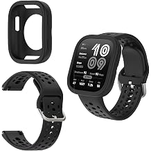 RuenTech Compatible with Amazfit Bip 6 Case Cover & Band, Silicone Sport Band with Protector Cover Cases for Amazfit Bip6A2435 Activity Tracker