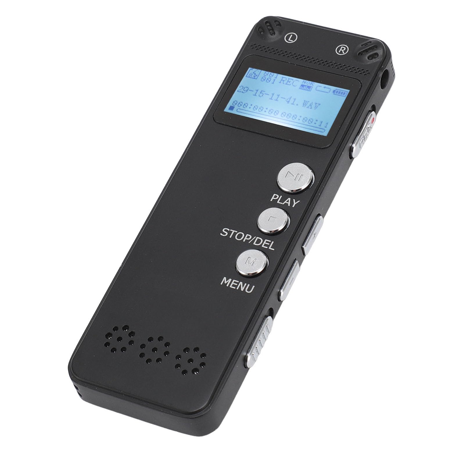 Grabadora de Voz Digital, Grabadora de Voz Reducción de Ruido Reproductor de MP3 Grabación Profesional con un Botón Tiempo de Grabación Continuo Prolongado para Reuniones