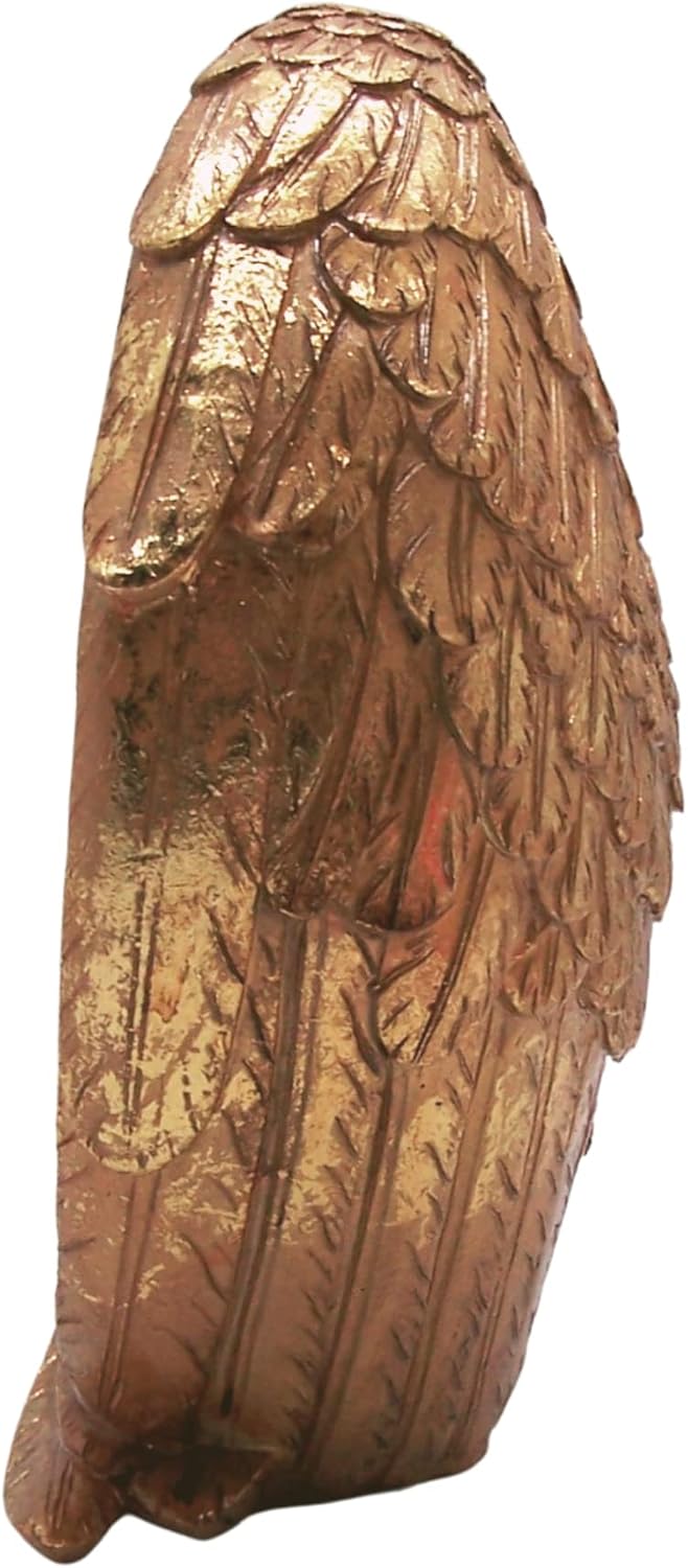 Wowser Lighted Holy Family Figurine with Angel Wings, Freestanding Seasonal Decor, Religious Christmas Decoration, 9.75 Inches