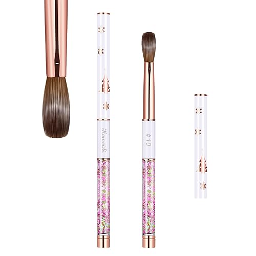 Miniatura 12 de Pincel para Uñas Acrílicas Tamaño #16, KEMEISI 100% Puro Kolinsky Pinceles de Arte para Uñas Mango Resistente Forma Ovalada Herramientas de Diseño