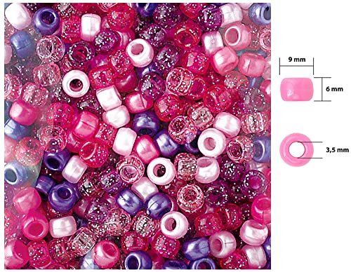 Cuentas de poni de algodón de caramelo de The Beadery multicolor 5