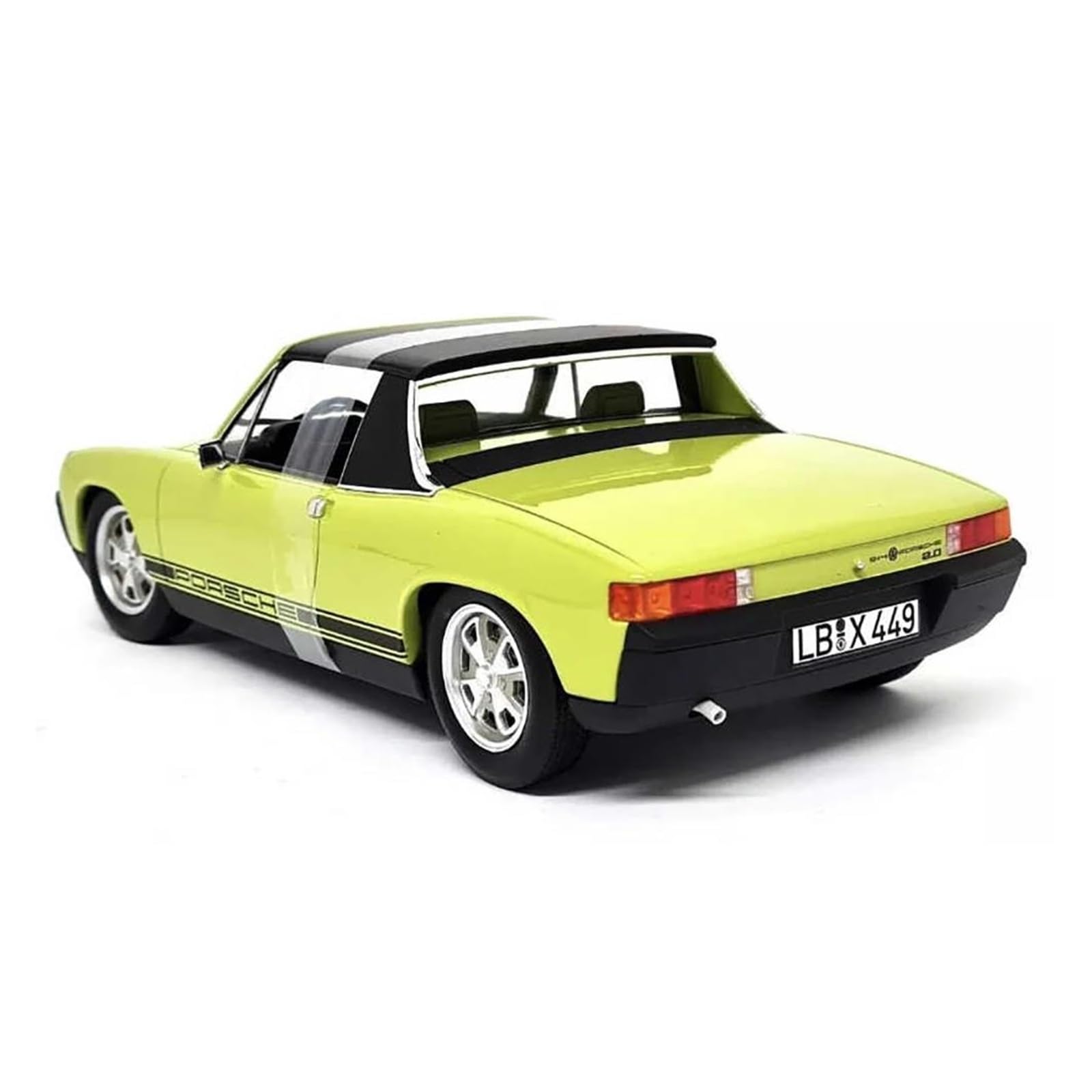 Metallo Scala Replica 1 18 per Volkswagen Porsche 914 Cyan Classic Sports Car Model Home Decor Collection Hobby Veicoli Giochi Set