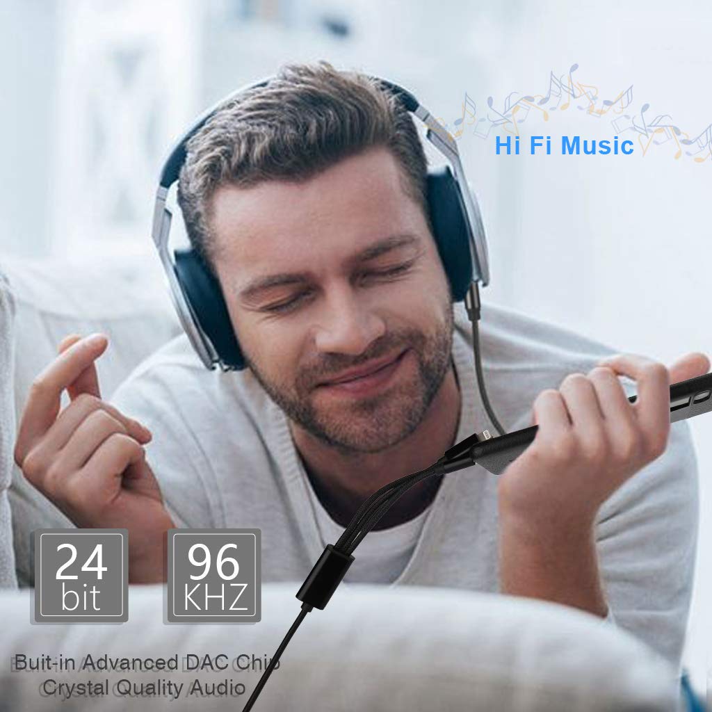 Cavo audio AUX 3 in 1 per iPhone [certificato Apple Mfi], da USB C a AUX da 3,5 mm, cavo Lightning a AUX da 3,5 mm, compatibile con iPhone 16, 15, 14, 13, 12, Pixel 9, 8, 7, Galaxy S24, S23, iPad