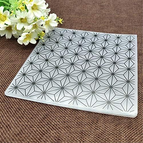Diamond Background Flower Print DIY Plastic Embossing Folders for DIY Scrapbooking Paper Craft. Card Making Decoration Supplies