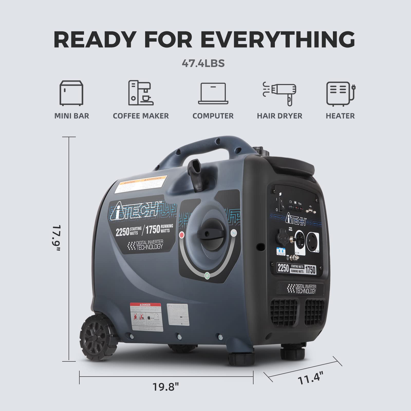 Amazon.com : A-ITECH AT20-122501 2250 Watt Portable Inverter