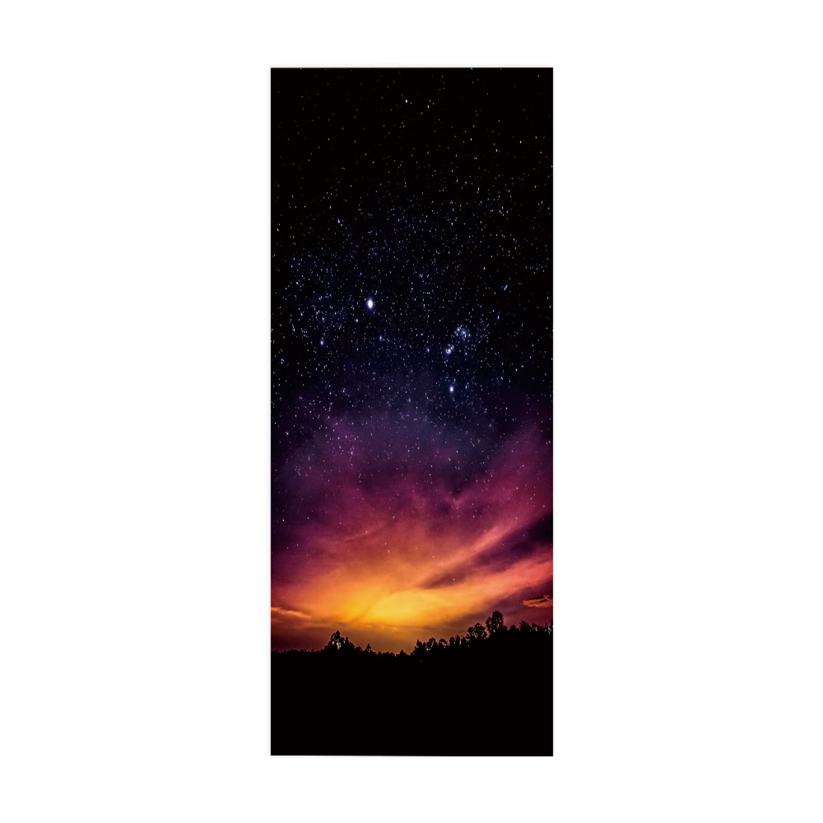 3D Door Stickers Sunset Forest Mural Art Sticker Wallpaper Self-Adhesive Decals Removable Vinyl W100 x H215cm
