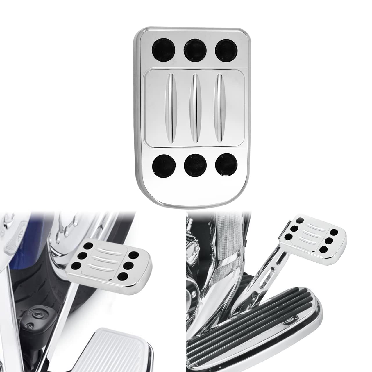 HCmotorku Bremspedal Cover Für Harley - MX Style Aluminium Schwarz