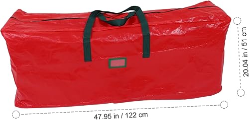 Miniatura 7 de PRETYZOOM 1 bolsa de almacenamiento impermeable, bolsa de regalo, organizador con cierre de cremallera, bolsas para árbol de Navidad, almacenamiento