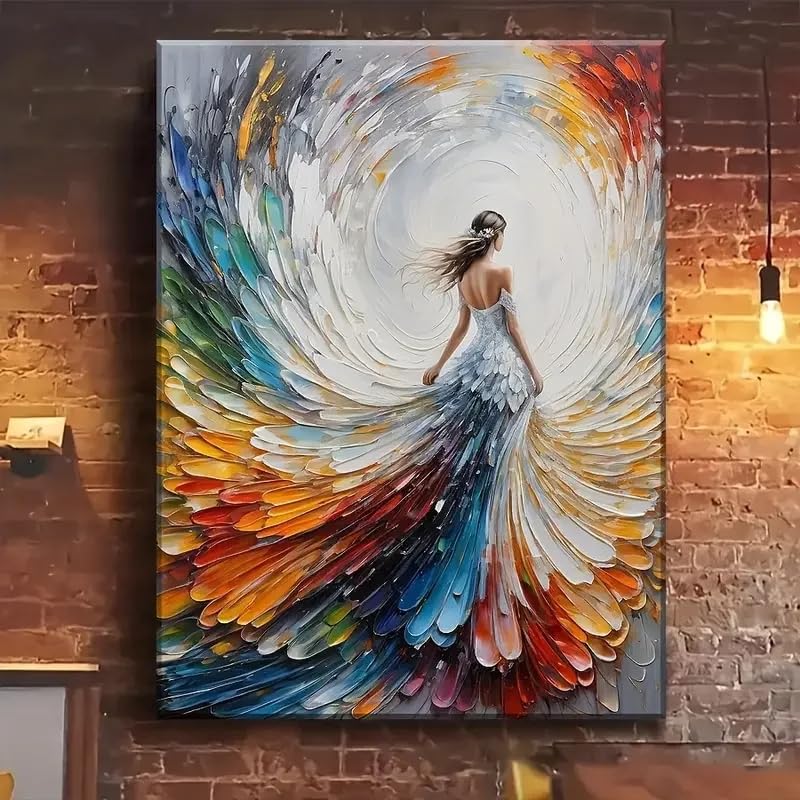 Lienzo de novia hada elegante de 70x100cm moderno sin marco 3