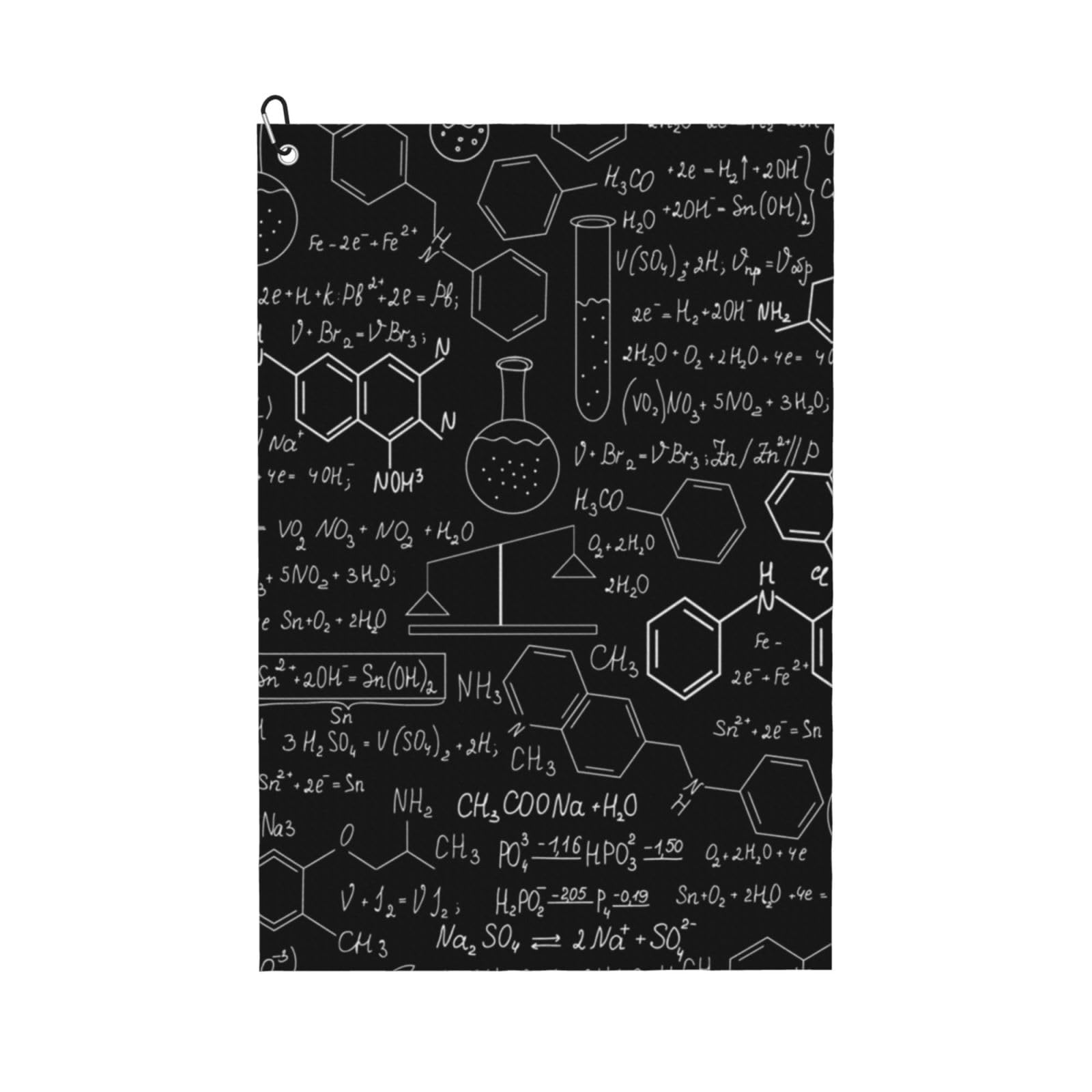 Hnnkloy Chemistry, 16x24 in Portable Waffle Golf Towels with Carabiner Clip for Golf Bag