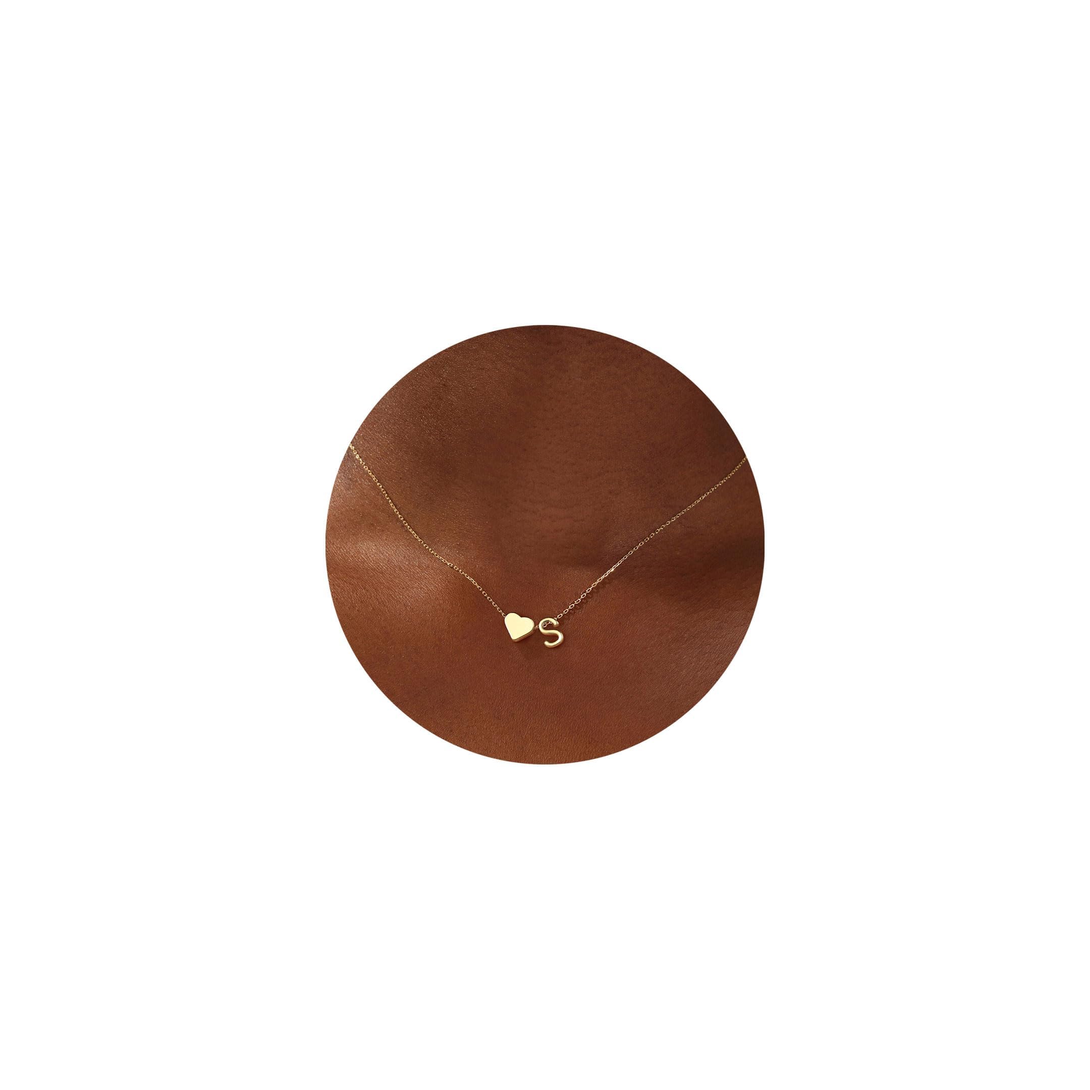 Turandoss Heart Initial Necklaces for Women - Dainty 18K Gold Plated Tiny Heart Initial A-Z Letter Pendant Necklace Birthday Gifts for Teen Girls Jewelry