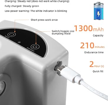 MENAYODA Automatic Dumpling Machine Electric Dumpling Machine Shaper Dumpling Maker Ravioli Maker Dumpling Mould Kitchen Accessories Quick Dumpling Artifact (Double Head with Brush)