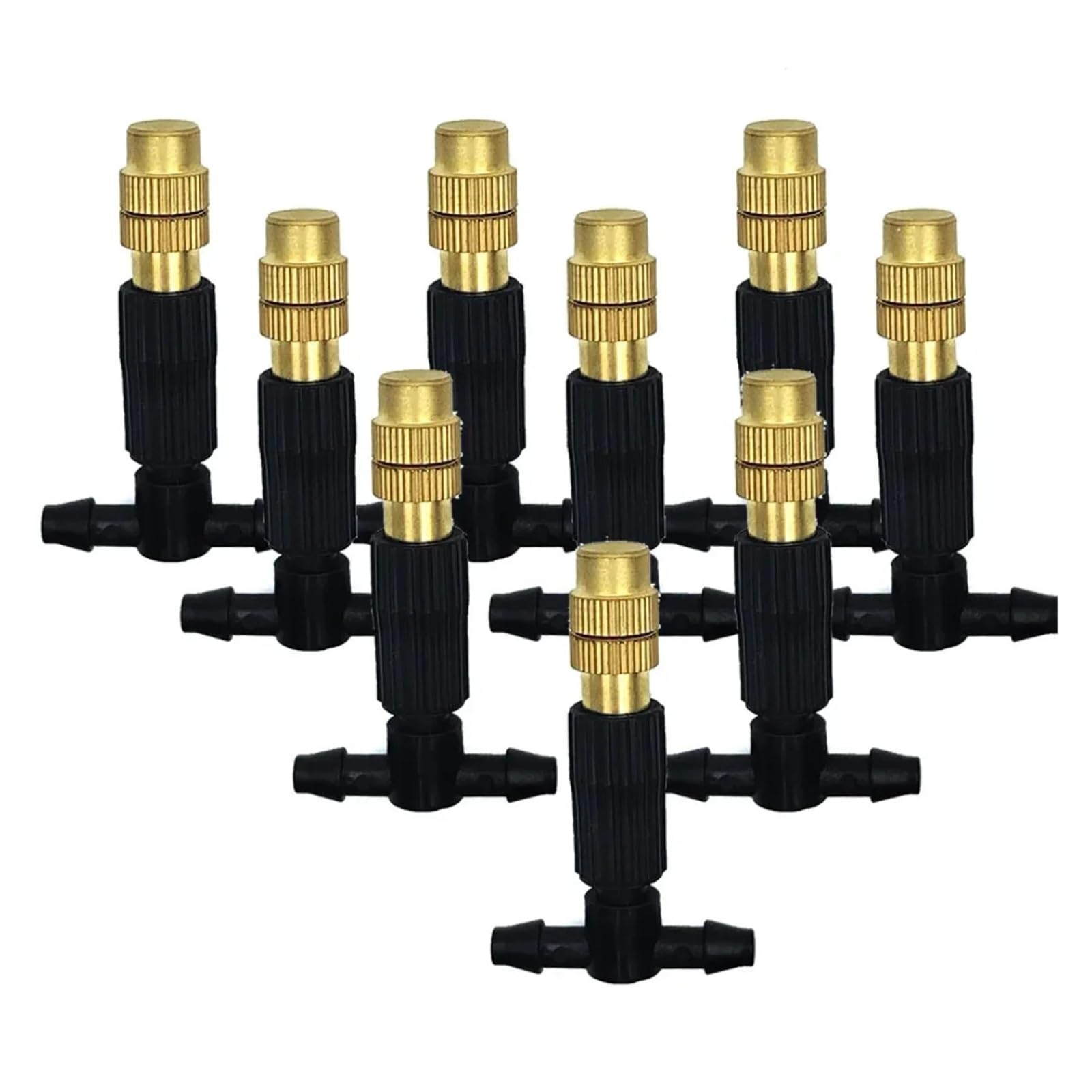 Sistema di raffreddamento a nebulizzazione 5-30M Tubo da giardino con ugello in ottone da 1/4". | Ugelli nebulizzatori in ottone per il raffreddamento di terrazze e serre. (KIT001-30M)