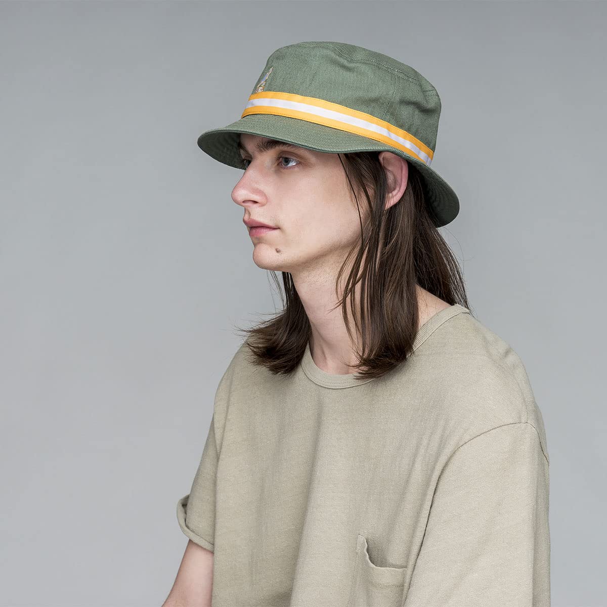Kangol Sombrero Algodón Stripe Lahinch Mujer/Hombre - de Pescador con Banda Grosgrain Verano/Invierno Primavera Verano Otoño Invierno