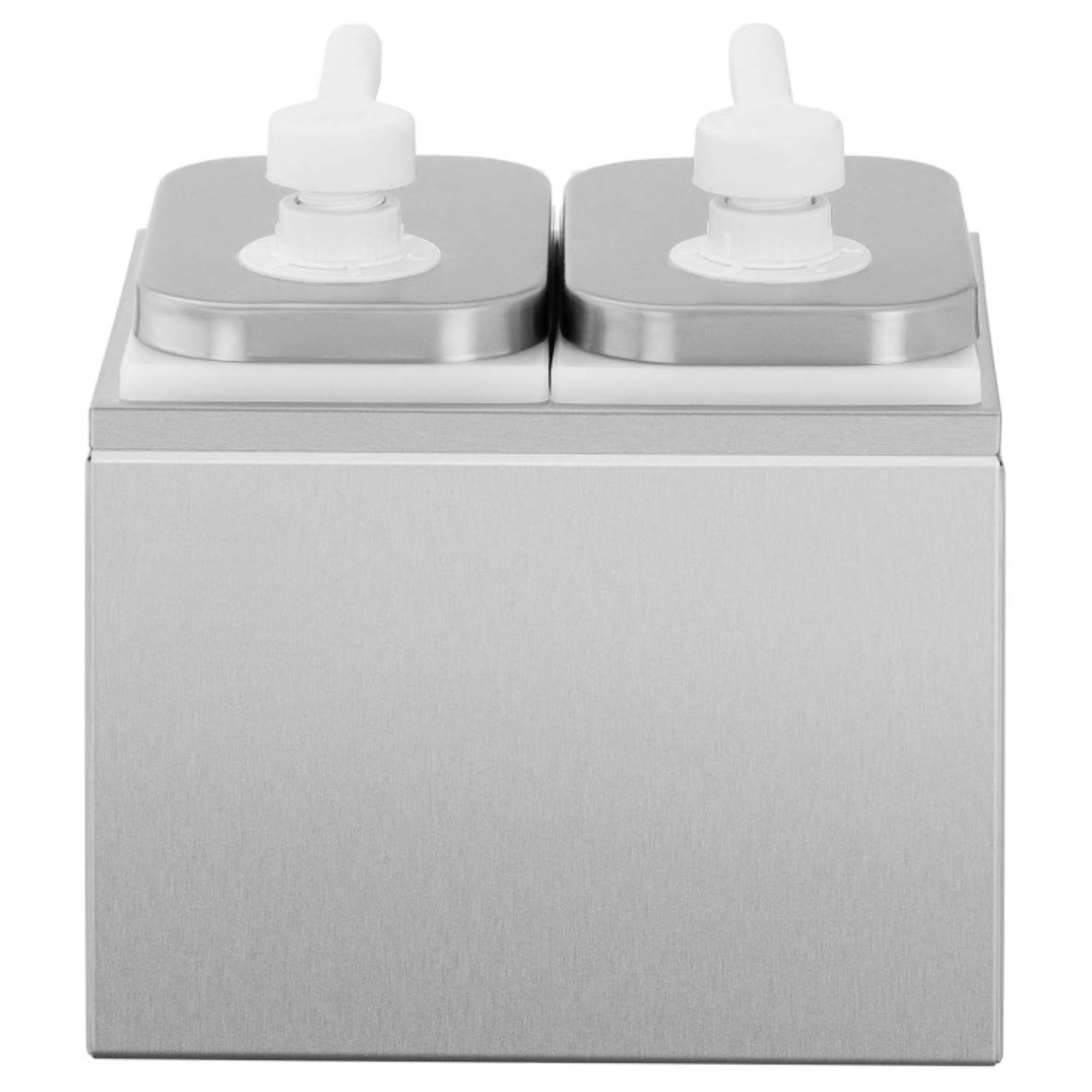 Professioneller Saucenspender mit 2 Pumpen – Fassungsvermögen 2 x 2 l – Edelstahl – ideal für Buffets und Küchen