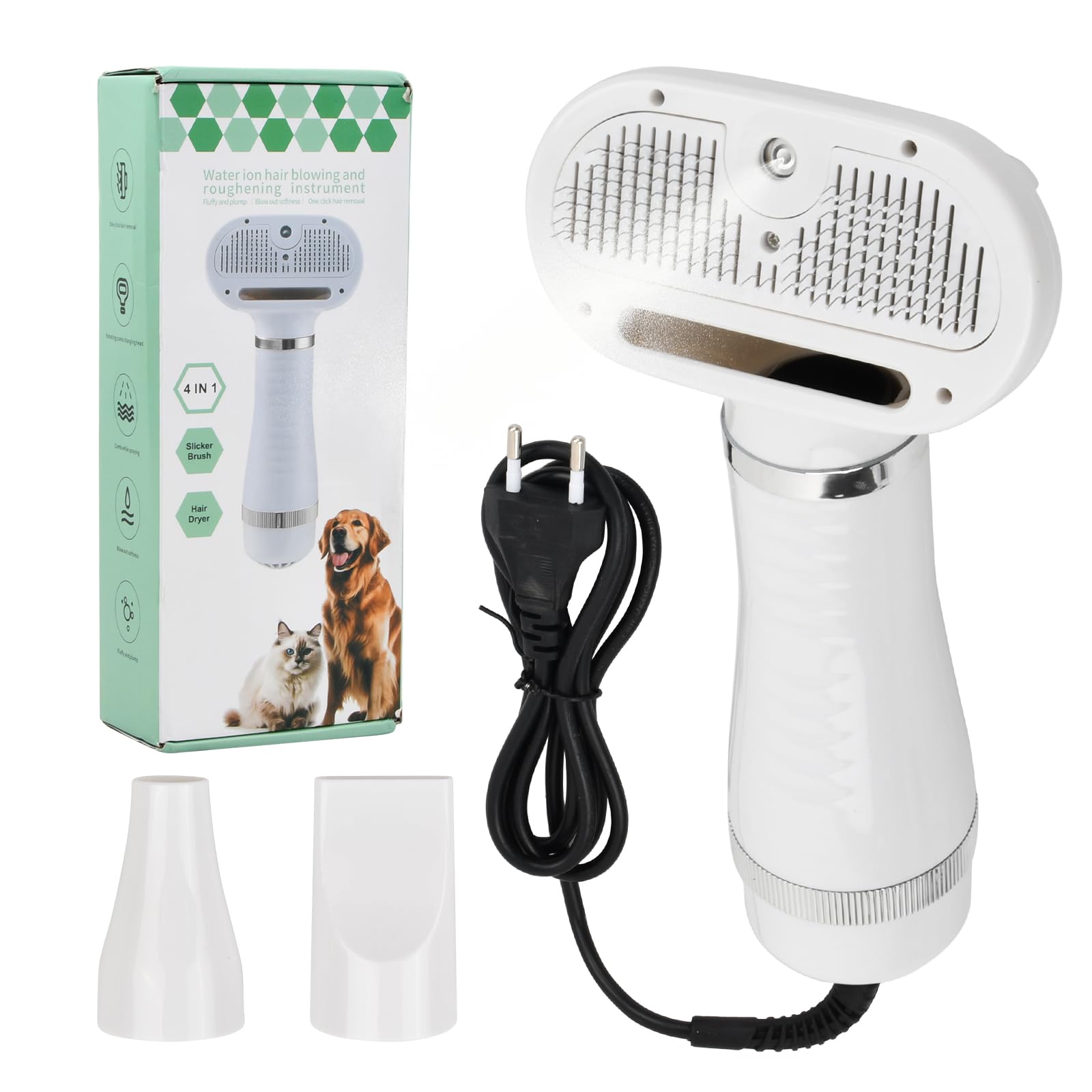 Shengxi Cepillo De Vapor Para Gatos, Peine Quita Pelos Para Perros Cepillo De Vapor Para Mascotas Con Autolimpiante Para Masaje, Cepillo de Aseo para Gatos para Tangled and Loosse Hair en Un Clic