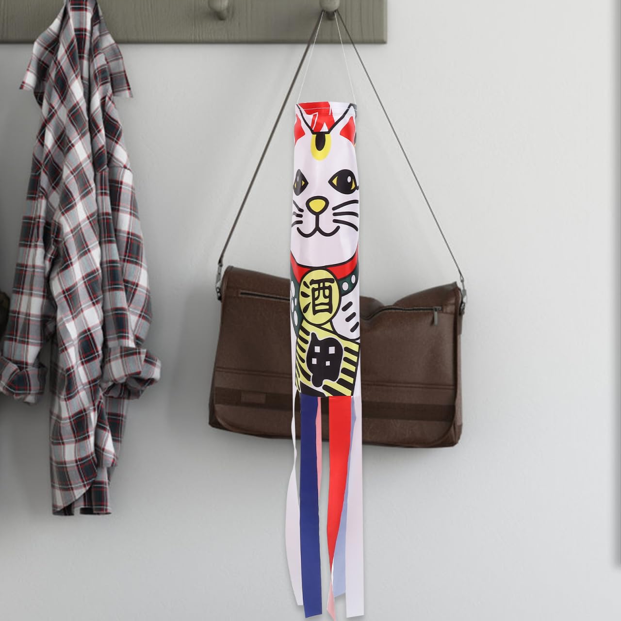 PRETYZOOM Drapeaux Suspendus Japonais Et Coréens 4 Pièces Manche À Air Décoration Extérieure Jardin Restaurant Léger Résistant Aux Intempéries 27.5X3.1 Pouces