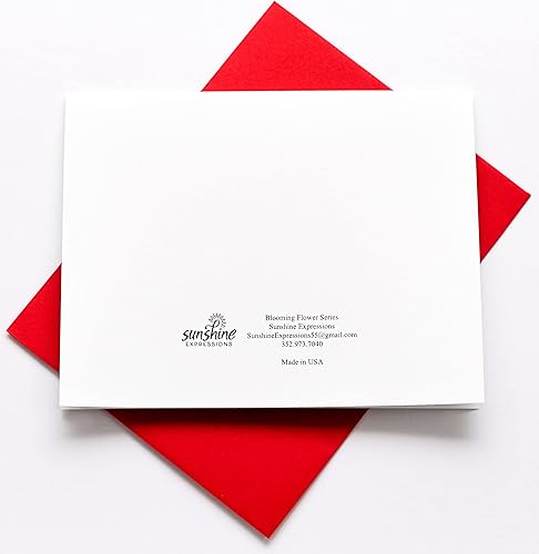 Miniatura 2 de Blooming Flowers - Tarjetas fotográficas pesadas y suaves, 8 con 10 sobres de colores, juego en caja (4.25 x 5.50 pulgadas) en blanco en el