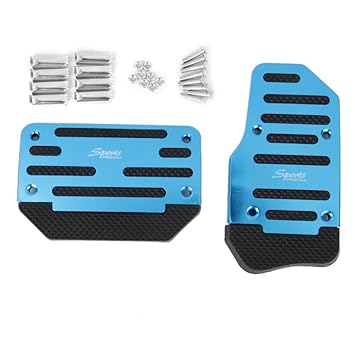 Generic Brake Accelerator Sport NonSlip Pedal Pad Vehicle Automatic AT Car Blue