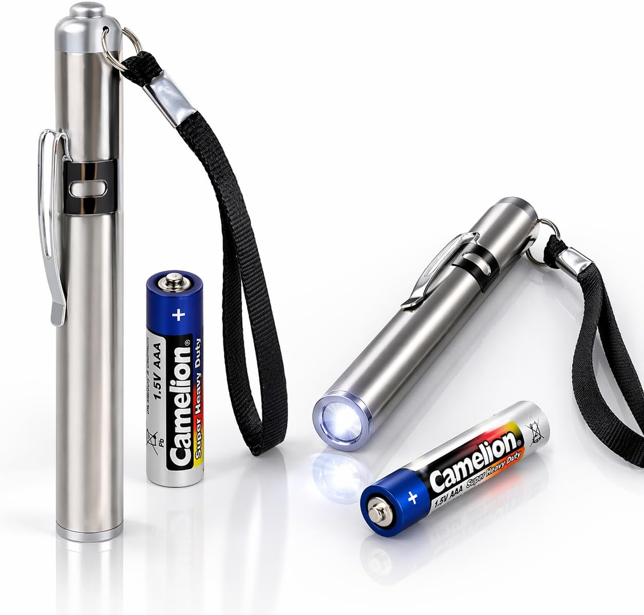 Magicwand Pen Torch Bright LED Pocket Torch for Doctors โฆ2 Pcsโฆ,Nurses & Medical Students โ Lightweight Moon Torch for Clinical Use