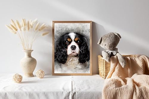 Miniatura 5 de Retrato de acuarela personalizado de foto para amantes de las mascotas, arte de pared de perros, impresiones en lienzo con tus fotos, arte de pared