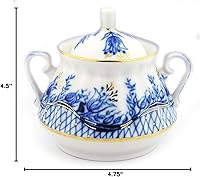 Vista 2 de Lomonosov Azucarero Tendency de porcelana original 4 1/4 pulgadas