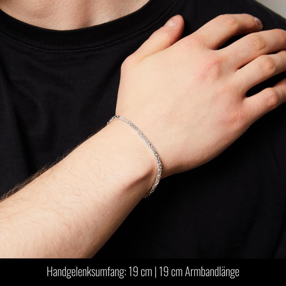 Königsarmband 925 Sterling Silber - Silberarmband 2.5mm Breit KA0025