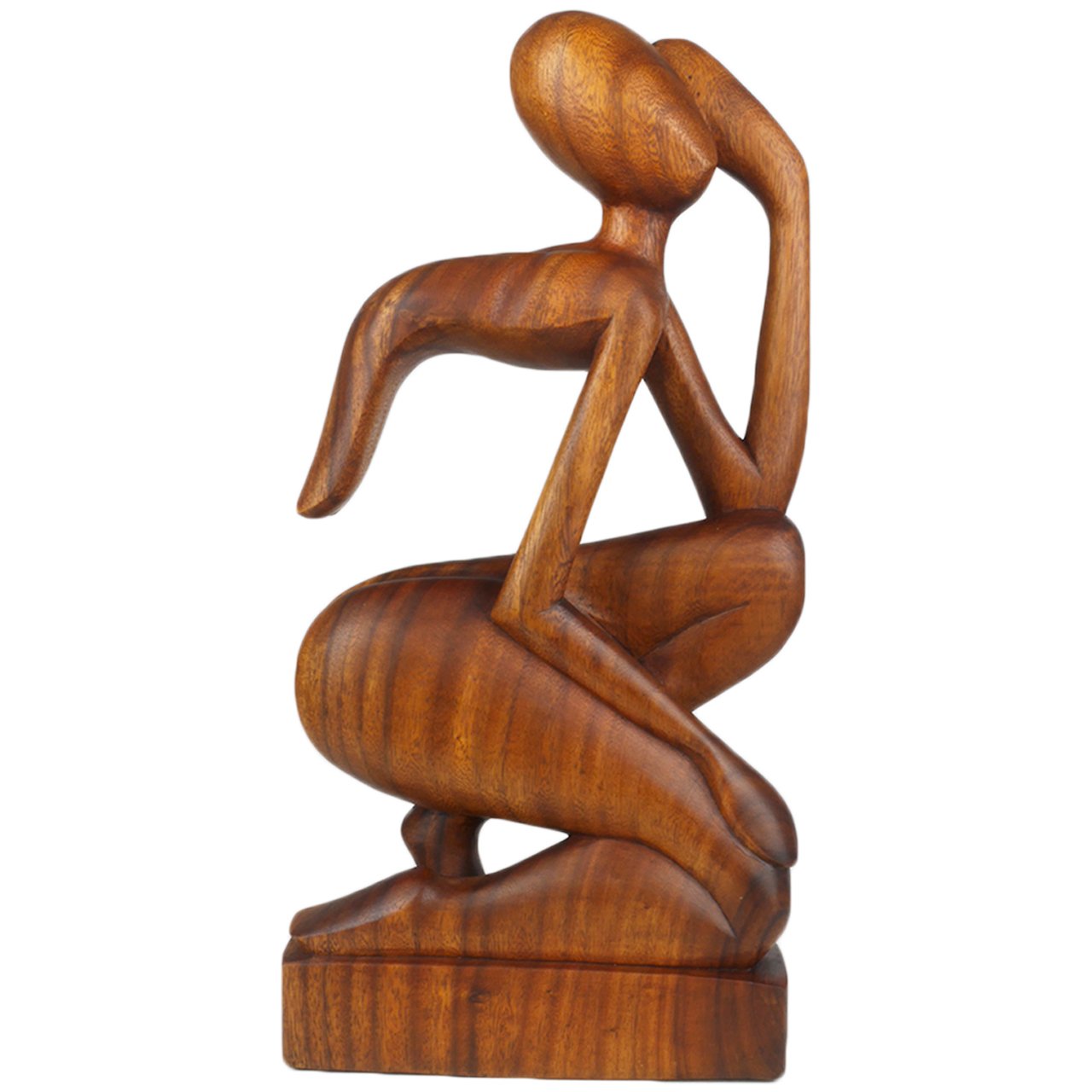 Tokoindah Art-Craft Yoga Denker aus Suar Holz 40cm