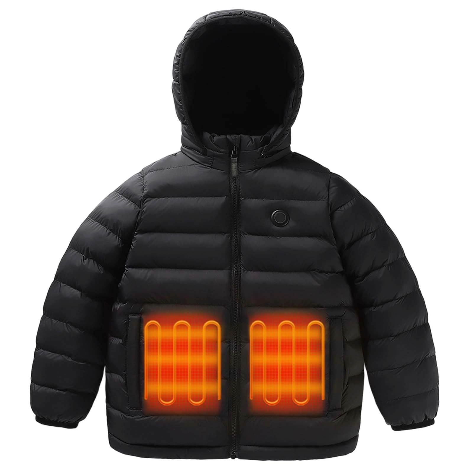 Generisch Chaqueta calefactable para niño, batería recargable, abrigo cálido de invierno con almohadilla térmica para niños y adolescentes en actividades al aire libre frías