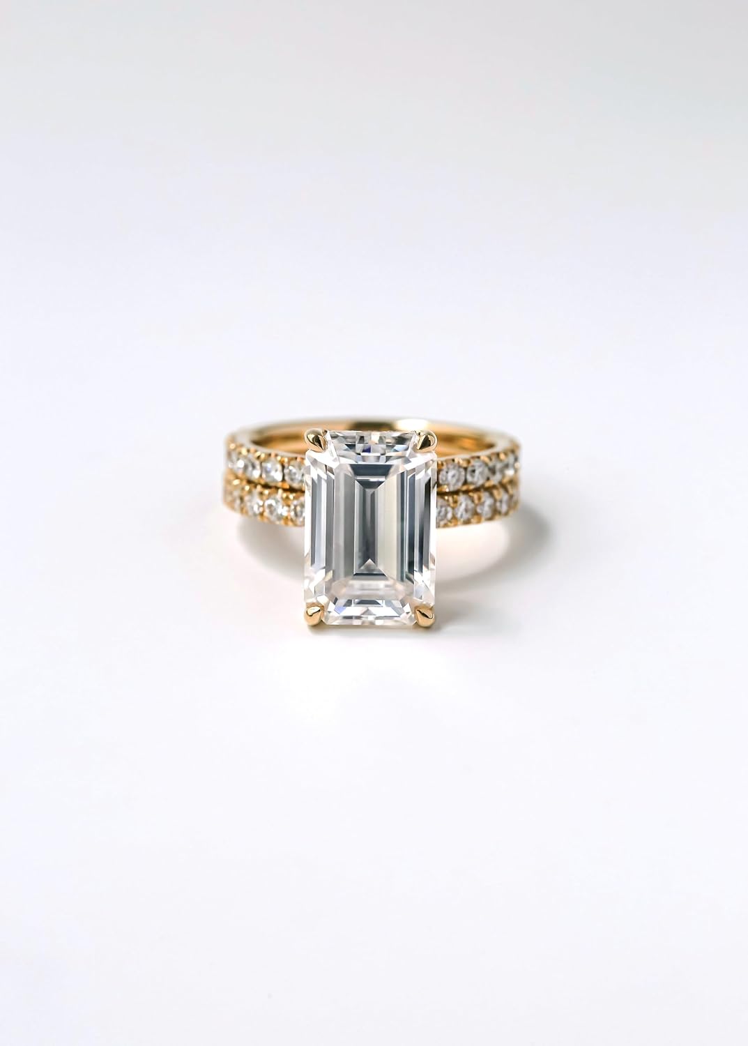 Kobelli Evie 12x8 Bold Series Moissanite and Lab Grown Diamond in 14K Gold - 6.62ct.tw Bridal Set