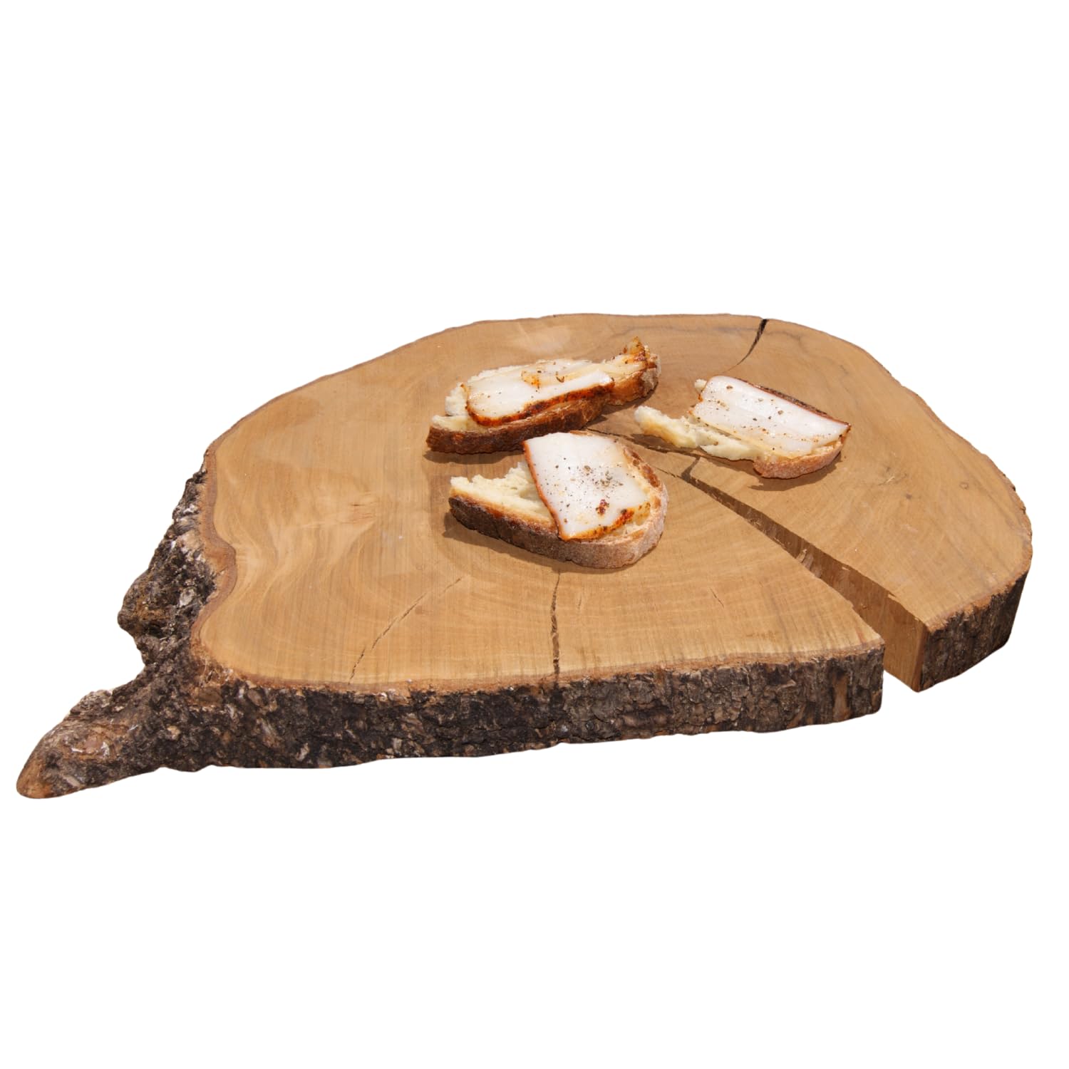 Lardo Artigianale Calabrese 300g - Grasso Stagionato Casereccio della Calabria - Prodotto Tipico con Spezie + 4 Bruschette Locali a Lievitazione Naturale in Omaggio per Aperitivo