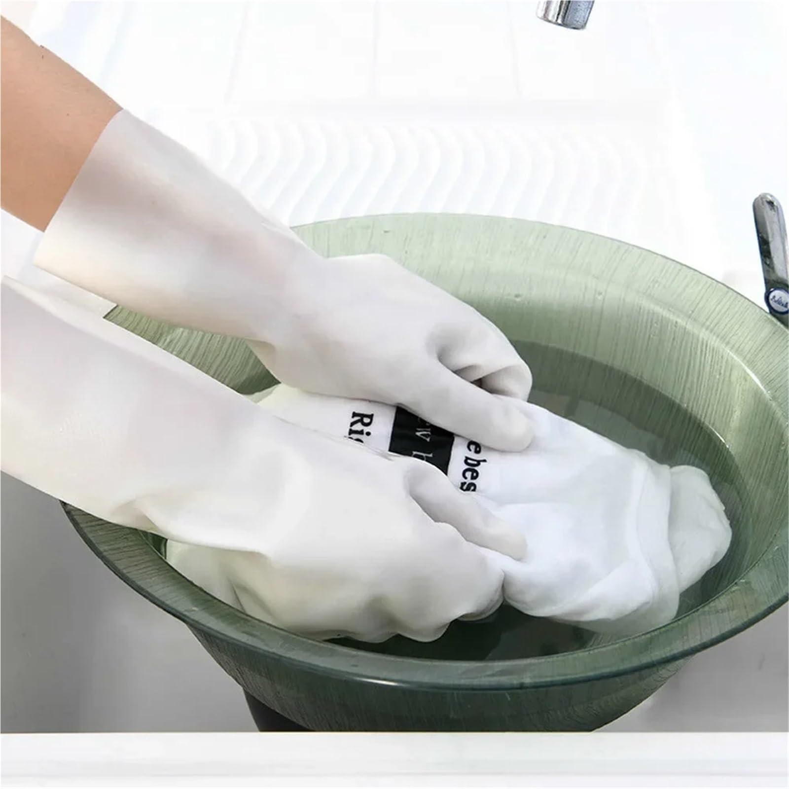 Guantes Limpieza Guantes for lavavajillas de látex, resistentes a arañazos, duraderos y larga duración