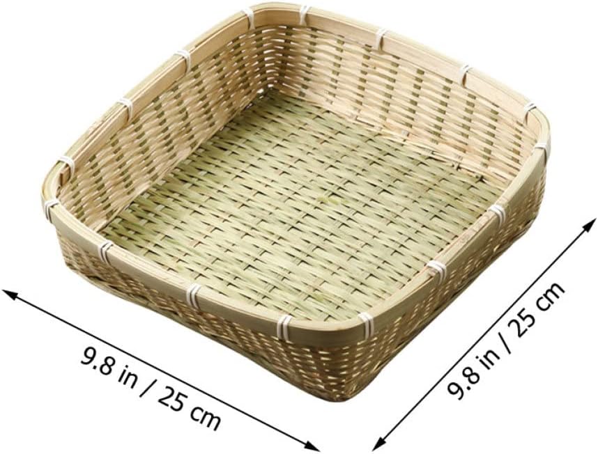 Cabilock 3pcs Serving Tray for Home Use Hand-woven Storage Basket for Fruits Bread and Vegetables Elegant Decor for Kitchen and Room
