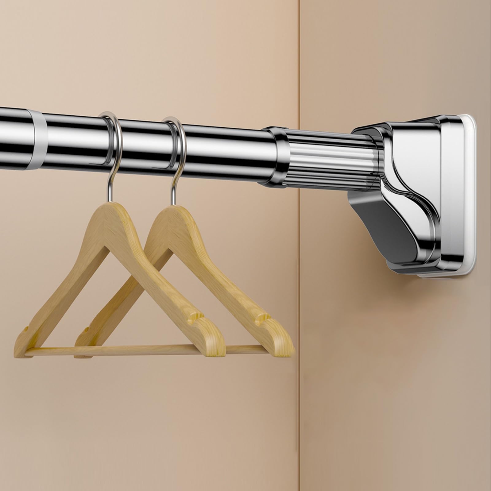 WQPMNYG Extendable Shower Curtain Rod NoDrill Stainless Steel Pole 40490cm Adjustable for Bathroom Kitchen and Door Use (240310cm)