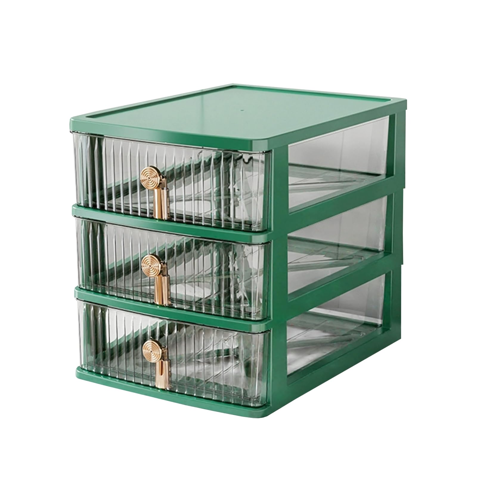 3-lagige Kunststoff-Schreibtisch-Einheit, grün, 27 x 36 x 31 cm, ideal für Büro, Zuhause und Bastelbedarf und platzsparende Lösung