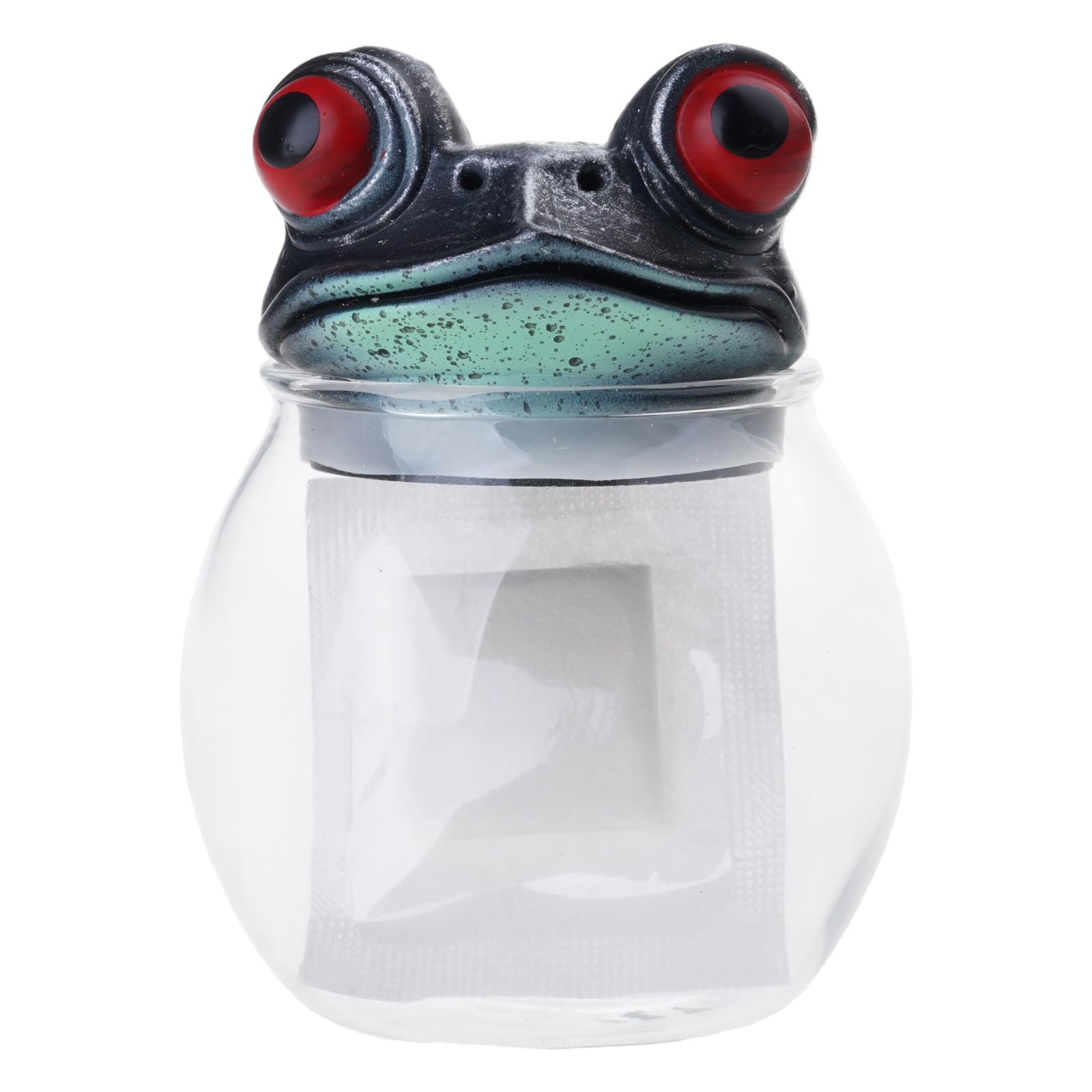 Shntig Frog Single Pack Artistic Glass Salt Jars Set With Whimsical Character Motifs Great For Kitchen Decors And Event Styling Theme Party Materials