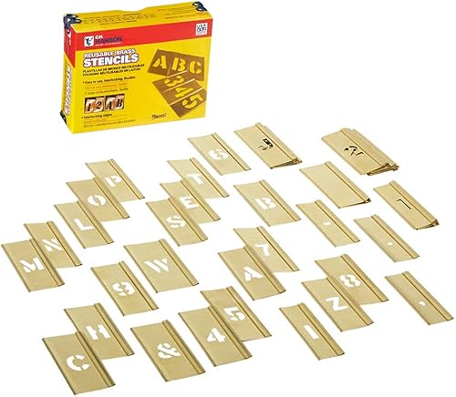 Miniatura 3 de CH Hanson 10066 Juego de letras y números de latón de 12" 45 piezas