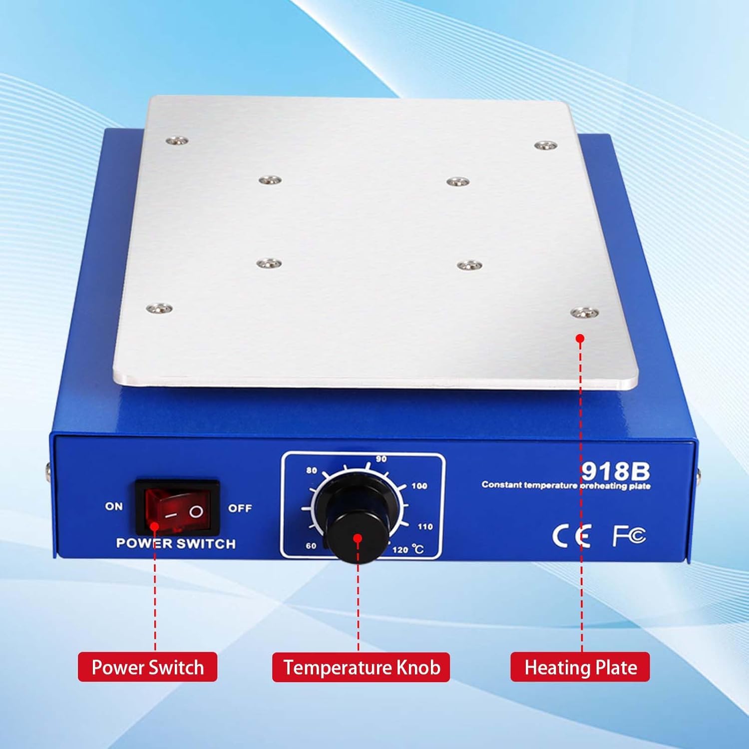 450W 110V Soldering Station Hot Plate, 7 Inch LCD Screen Separator Preheating Panel