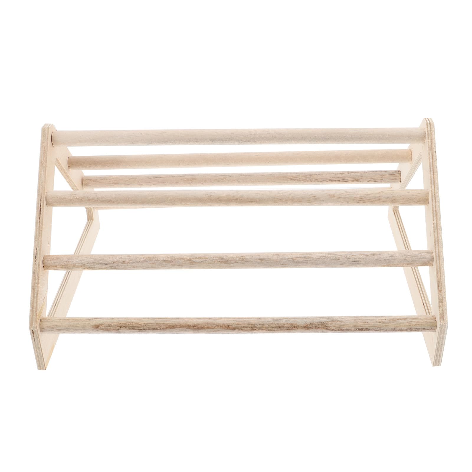 BESTYASH Posatoio Robusta in Legno per Galline e Pappagalli Struttura Beige Supporto per Esercizio e Allenamento per Gabbie di Uccelli da Compagnia