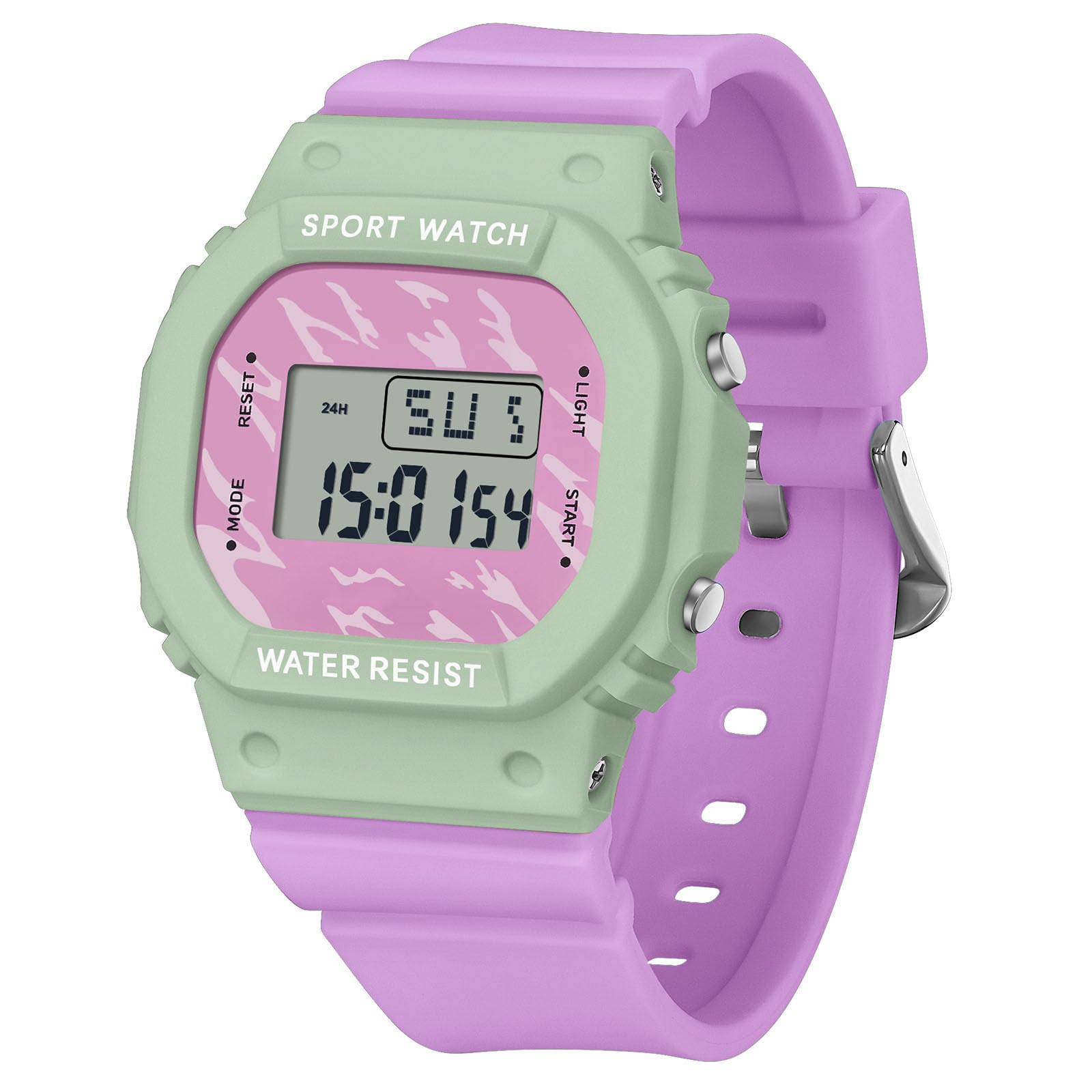 RORIOS Reloj Cuadrados Electrónico de Pulsera Niños Niñas Casual Relojes Moda Multifuncional Digital Relojes Sencillo Impermeable para Hombres Mujeres